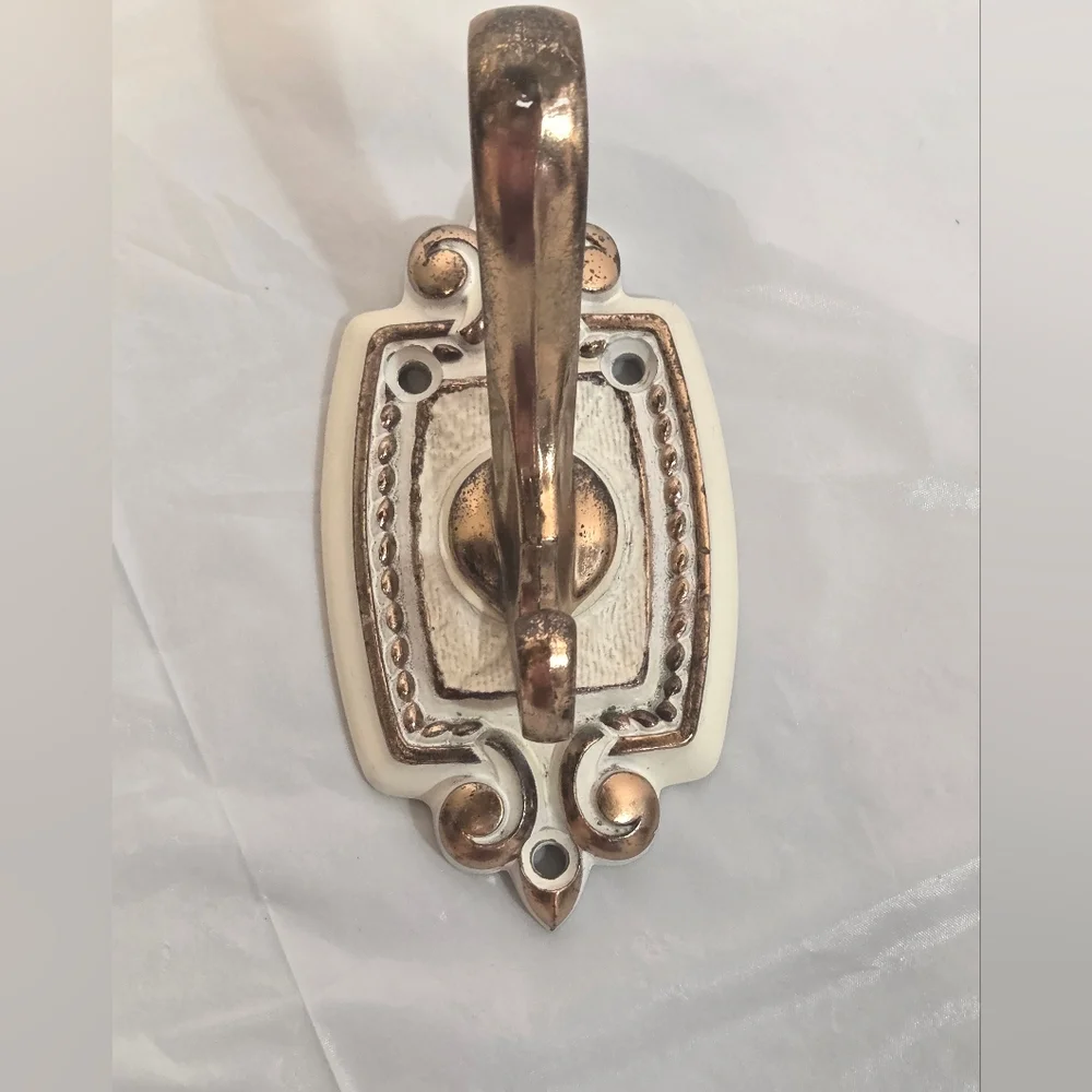 Elegant Bronze and White Wall Hook